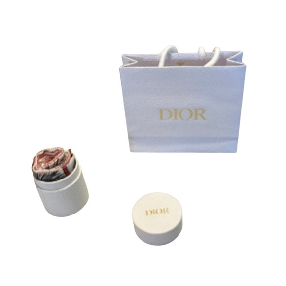 Christian Dior Mitzah Pink Floral Butterfly Twilly Scarf GWP Novelty Box Bag - Picture 8 of 9